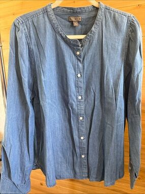 J.Crew Point Sur Denim Button-Front Shirt - Blue NWT